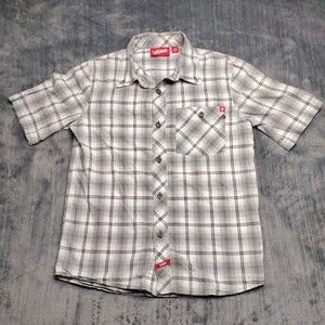 Boys Collard Shirt Size Medium  Button Up Casual Short Sleeve